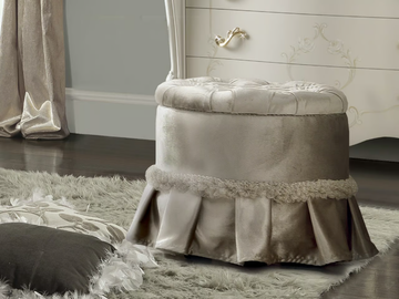 ROSSINI - Storage upholstered round fabric pouf by CASA +39 - view 2
